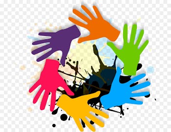 Friendship Day Happiness Family Illustration - Colorful palm 