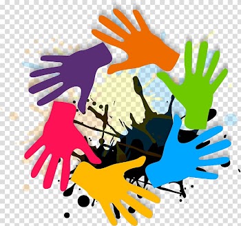 Friendship Day Happiness Family Illustration, Colorful palm transparent background PNG clipart