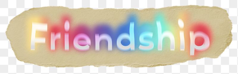 Friendship png ripped paper word | Free PNG - rawpixel