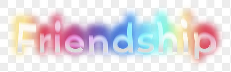 Friendship png word sticker, neon | Free PNG - rawpixel