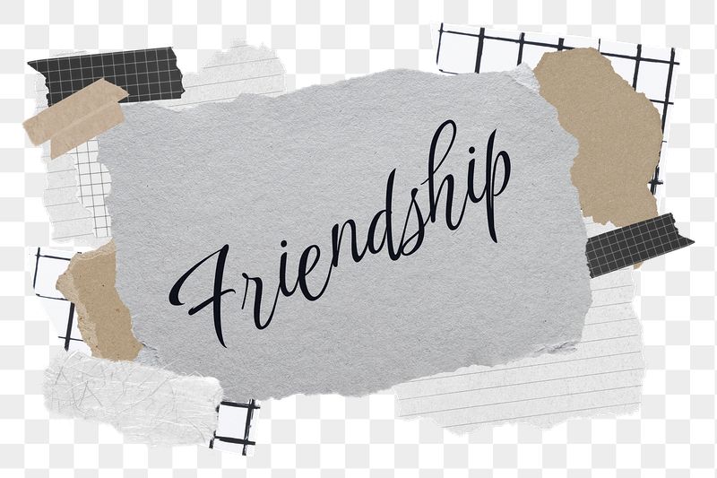 Friendship png word sticker typography, | Free PNG - rawpixel