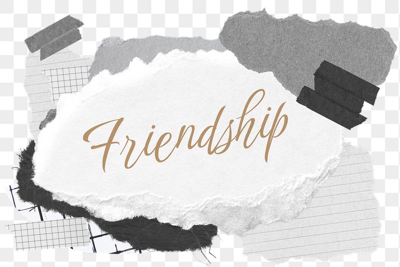 Friendship png word sticker typography, | Free PNG - rawpixel