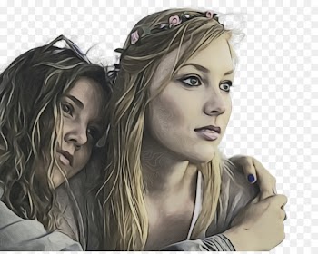 Friendship, Sister, Dating, Drawing, Portrait PNG