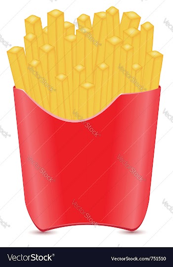 Fries potato isolated on white background vector image