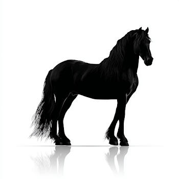 Friesen Horse Silhouette Vector