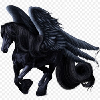 Friesian horse American Quarter Horse Howrse T-shirt Hoodie - pegasus wing 