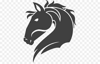 Friesian horse Logo Illustration - Horse-shaped logo design trend vector material 