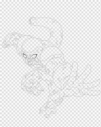 Frieza Final Form LINE ART, Dragon Ball Frieza sketch transparent background PNG clipart