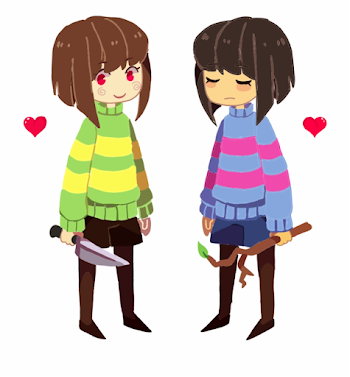 Frisk And Chara In Undertale - Frisk Undertale Free PNG Images ...