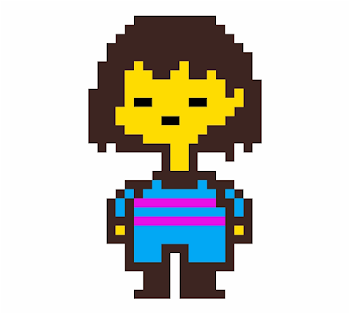 Frisk [undertale] - Pixel Art Undertale Grid Free PNG Images ...