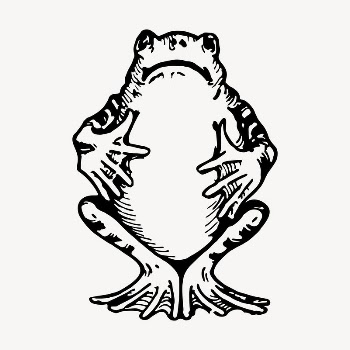 Frog animal clipart, vintage hand | Free Vector - rawpixel