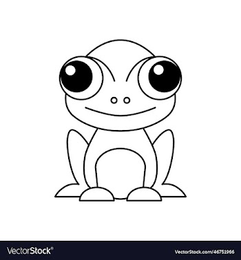 frog cartoon coloring page for kids