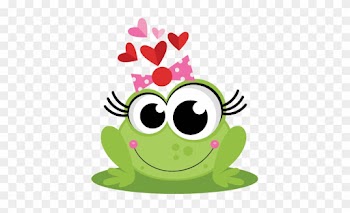 Frog In Love Svg Scrapbook Cut File Cute Clipart Files - Cute Girl Frog Cartoon