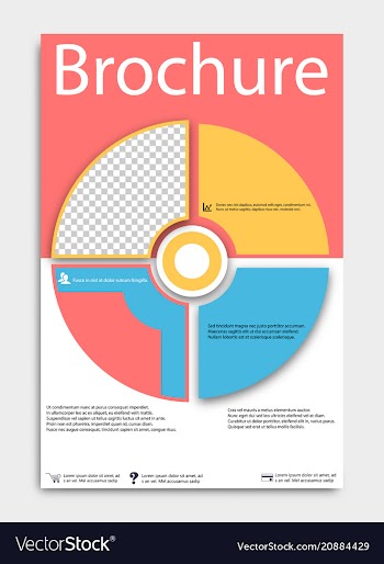 Front and back cover of a modern business vector image