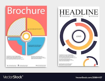 Front and back cover of a modern business vector image