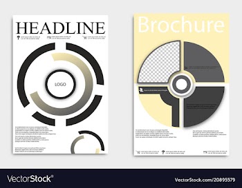 Front and back cover of a modern business vector image