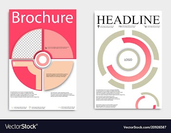 Front and back cover of a modern business vector image