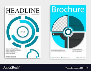 Front and back cover of a modern business vector image