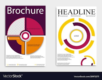 Front and back cover of a modern business vector image