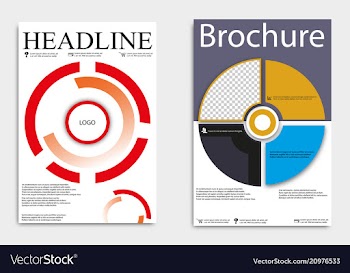 Front and back cover of a modern business vector image
