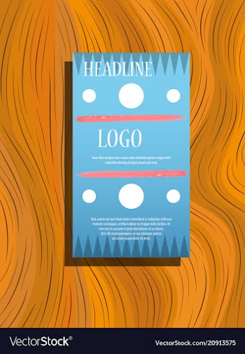 Front and back flyer for business purpose vector image