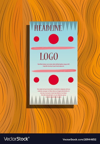 Front and back flyer for business purpose vector image
