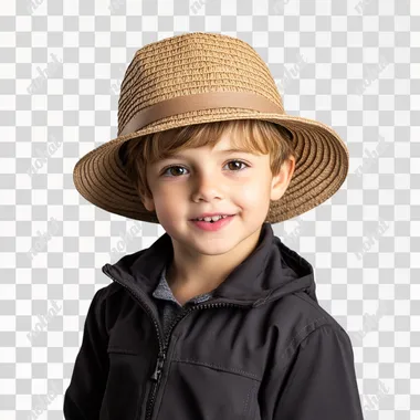 Front-Facing Realistic Safari Hat for Kids