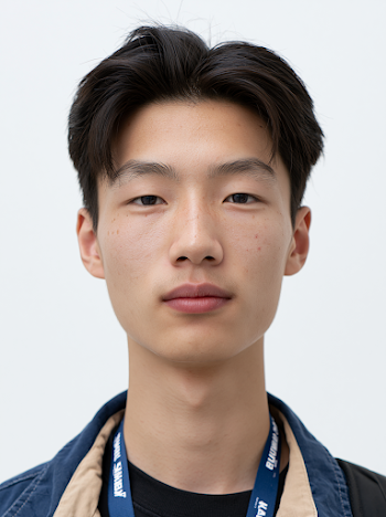 Frontal Portrait of an 18-Year-Old Chinese Male
