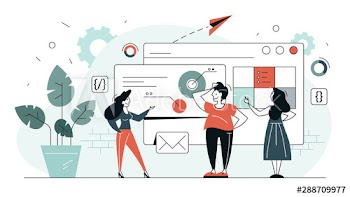 Frontend development web banner concept