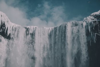 frozen water falls