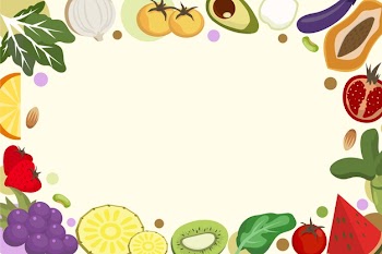 Fruit and vegetables background design Free Vector