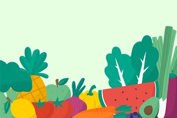Fruit and vegetables background Free Vector