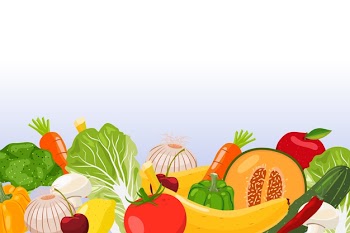 Fruit and vegetables background Free Vector