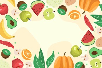Fruit and vegetables background Free Vector
