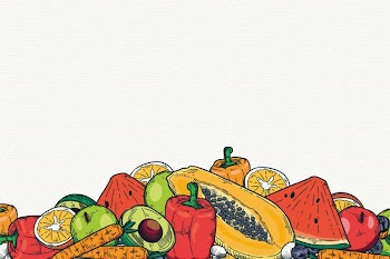 Fruit and vegetables wallpaper Free Vector