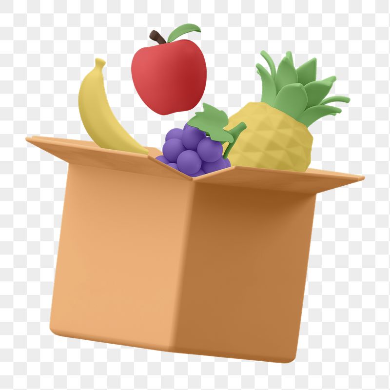 Fruit box png sticker, 3D | Free PNG - rawpixel