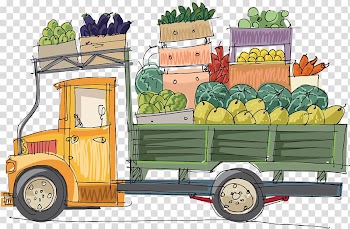 Fruit Car Vegetable, pickup truck transparent background PNG clipart