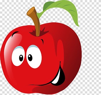 Fruit Cartoon , Cute Apple transparent background PNG clipart