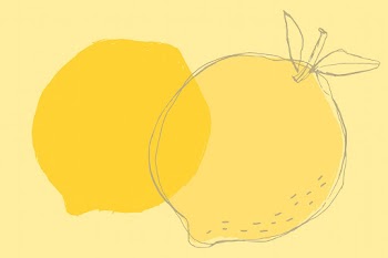 Fruit doodle yellow lemon psd design space