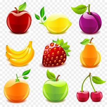 Fruit Illustration - Apples, bananas, strawberries, pears, watermelon fruit vector 