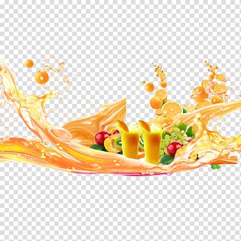 Fruit juice illustration, Orange juice Lemon Juicer Blender, Creative juices transparent background PNG clipart