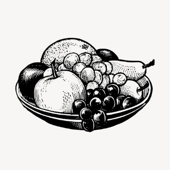 Fruit platter drawing, vintage food | Free Vector - rawpixel
