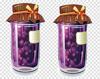 Fruit preserves Canning Jar, Canned blueberries transparent background PNG clipart