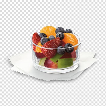 Fruit salad Fruit cup Chicken sandwich Hash browns French fries, mix fruit transparent background PNG clipart