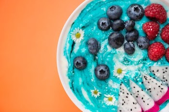 fruit salad on white container