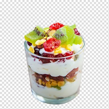 Fruit salad, Trifle Breakfast cereal Cholado Vegetarian cuisine Parfait, cup of yogurt fruit cereal transparent background PNG clipart