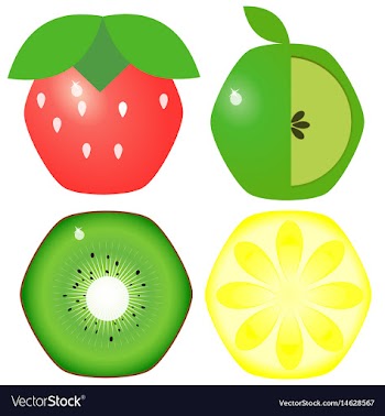 Fruit set image vector image
