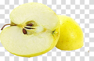 Fruit, sliced green pear fruit transparent background PNG clipart