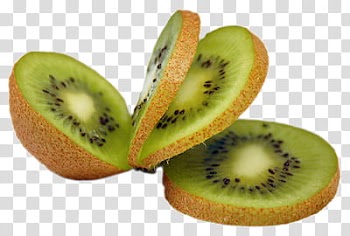 Fruit, sliced kiwi fruit transparent background PNG clipart