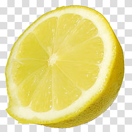 Fruit, sliced lemon fruit transparent background PNG clipart